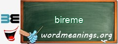 WordMeaning blackboard for bireme